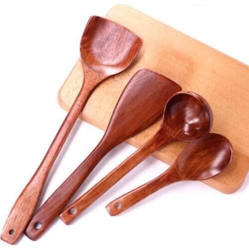 4Pcs/Set Cooking Spoon Heat-resistant Long Handle Lightweight Anti-corrosion Comfortable Kitchen Scoop Shovel Utensils Tools