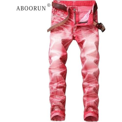 ABOORUN Men Skinny Jeans