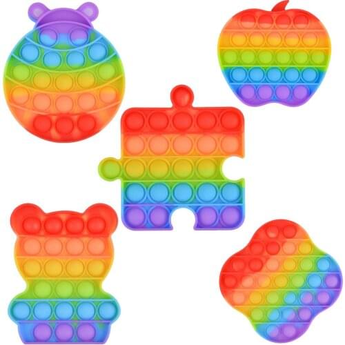 Pops Fidget Toys поп ит Reliver Stress Rainbow Push Is Bubble Antistress Toys Adult Children Simple Dimple Toy To Relieve Autism