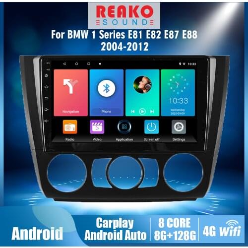 REAKOSOUND 2 DIN 9 Inch For BMW 1-Series E88 E82 E81 E87 2004-2012 Car Radio Multimedia Player Android Navigation GPS WIFI