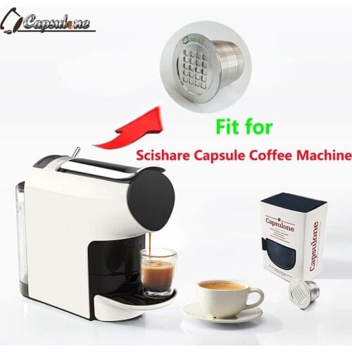 Capsulone STAINLESS STEEL Metal Capsule Compatible for Scishare Machine Refillable Reusable coffee capsule/gift