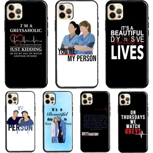 Greys anatomy Silicone Case For iPhone XR X XS MAX SE 2020 6S 7 8 Plus 12 Mini 11 Pro Max Shell Cover