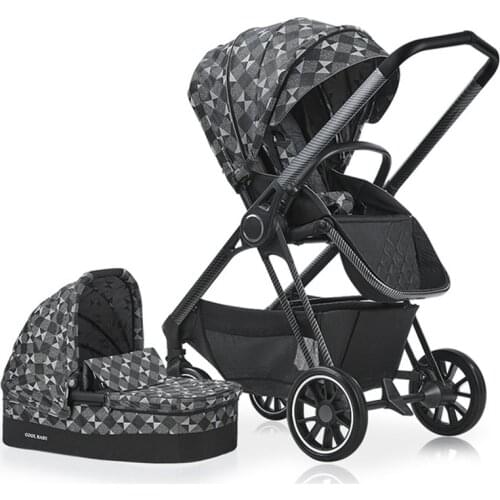 Baby stroller High landscape stroller can sit reclining two-way portable baby stroller