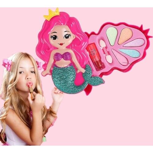 Children makeup toys kids cosmetics makeup set safe washable girls makeup box pretend play toys for girls