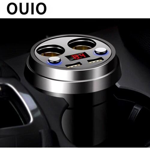 Dual USB Charger Car Adapter With 2 Cigarette Lighter For Volkswagen BMW E46 E39 Mini Cooper Audi A4 B6 B8 A5 Ford Fiesta Kuga