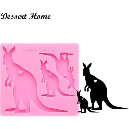 DY0125 DIY Epoxy resin molds kangaroo family mold for keychain pendant Jewelry Makeing silicone molds