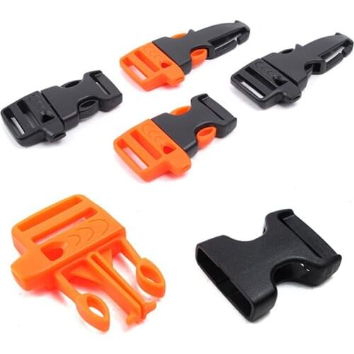 E1159 High quality long/short Dual-use buckle With Survival lifesaving whistle Backpack accessories POM Material