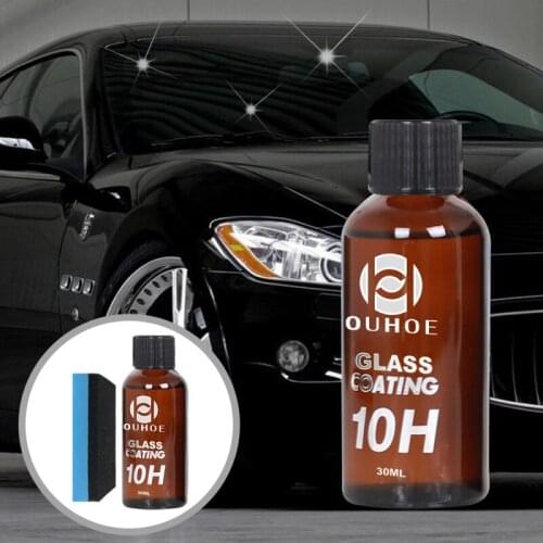 30ml/50ml Car Glass Coating 10H Maintenance Anti-scratch Super Hydrophobic Liquid Nano Auto Coat Paint Ceramic Care Polish Kit