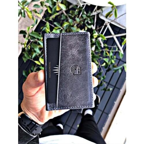 CARTER CRAZY GREY opa-651ph OPA-65PH GENUINE LEATHER WALLET