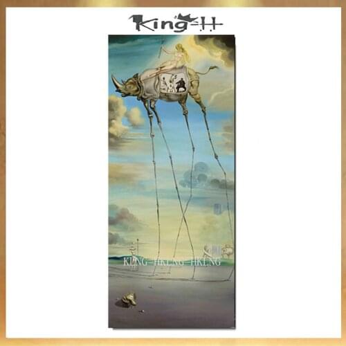 New Hand Painted Spain Dali Oil Painting Abstract Elephant Home Decor For Living Room Animal Modern Canvas Paintings Unframed