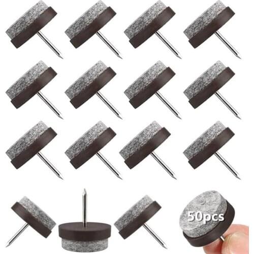 50 Pcs Furniture Slider Pad Felt Glider Chair Anti-abrasion Floor Mat Heavy Table Sofa Slider Pad Floor Protector Chair Fittings