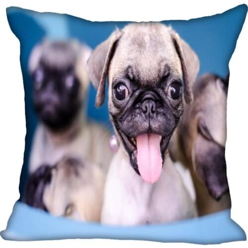 Nice Pug Dog Pillow Case Modern Home Decorative Pillowcase 35x35cm,40X40cm(one sides) For Living Room Pillow Cover