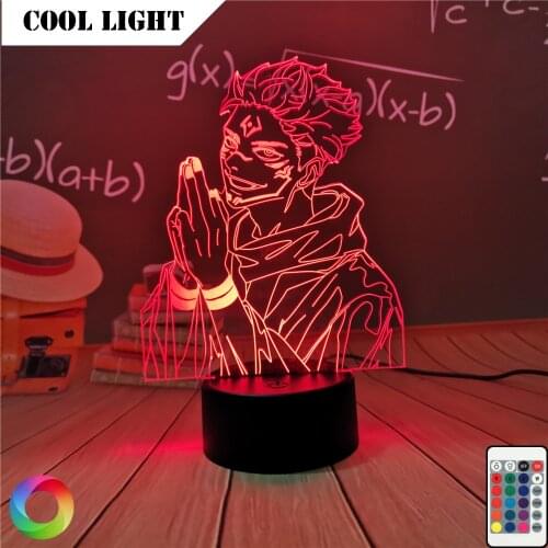 Satoru Gojo Anime Lamp Jujutsu Kaisen Led Night Light Yuji Itadori for Room Deco Birthday Gift Jujutsu Kaisen Lamp Yuji Itadori