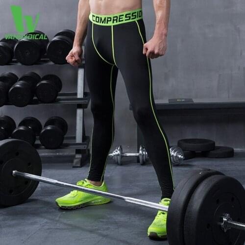 Mens Compression Leggings Running Pants Quick Dry Breathable Fitness Jogging Trousers Training Pants Sportswear