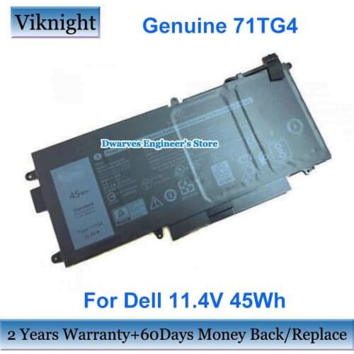 Original 71TG4 Laptop Battery 11.4V 45Wh For Dell Latitude 5289 2-in-1 Latitude 7389 Latitude 7390 Latitude 7390 2-in-1 6 Cells