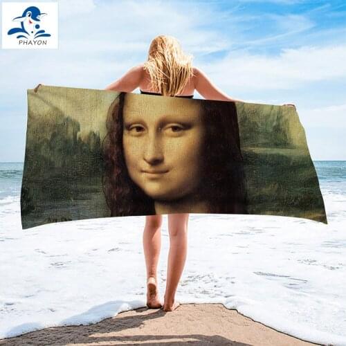 PHAYON Beach Towel Famous Painting Quick-dry Microfiber Bath Towels Cushion Soft Large Yoga Mat Women Sport Swimming Towel