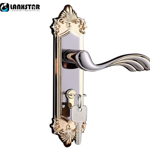 Factory Direct Supply Mechanical Bedroom Door Locks High Quality Zinc Alloy Material Security Benefits Mute Lockcore Handle Lock