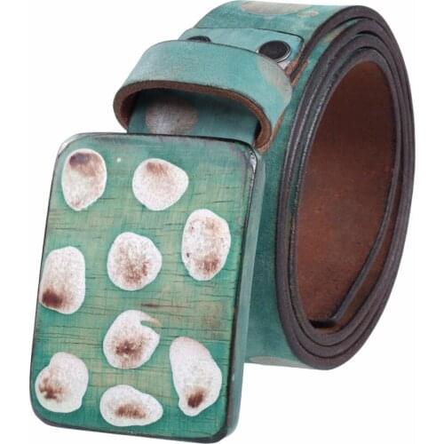 Hongmioo 2017 Men Brand Belt Luxury mens Belts Cowboy Leather Belt Cinto Masculino Couro Wood Buckle With Top Leather Gold Strap