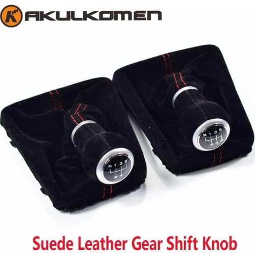2019 Manual 5/6 speed Suede Leather Gear Shift Knob spare parts boot cover Gaiter Pen For Audi A3 S3 8V-8P S-line 2014-2020