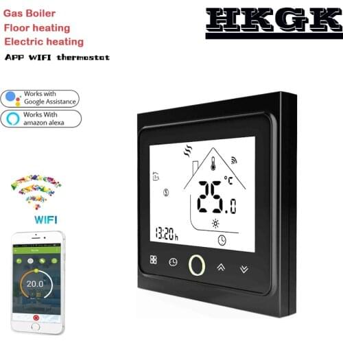 24V 95-240VAC WiFi Smart thermostat-Temperature Controller water heat / Electric heat / Gas Boiler ,Works with Alexa Google Home