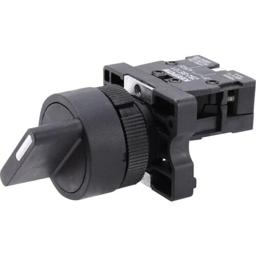 On/Off Two 2 Position Rotary Select Selector Switch 1 NO 10A 600V AC XB2-ED21