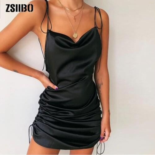 Women Solid Spaghetti Straps Backless Sleeveless Sexy Dresses Bottom Length Adjustable Ladies Casual Dress woman dress vestido