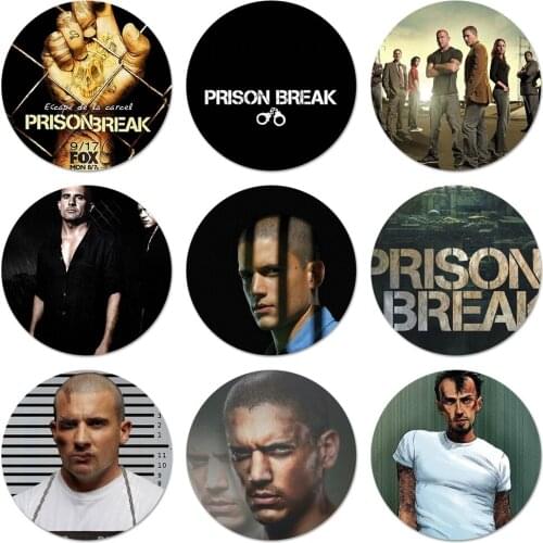 58mm Prison break Icons Pins Badge Decoration Brooches Metal Badges For Clothes Backpack Decoration