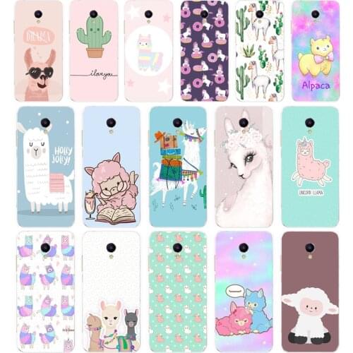 103AA Cute Llama Alpaca Animals Cartoon gift Soft Silicone Tpu Cover phone Case for Meizu M5 M5C M5S M6 M6T M6C M6 Note Case
