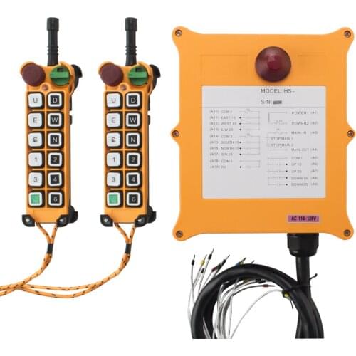 OBOHOS 12 Channels 1 Speed 1 Transmitter Hoist Crane Truck Radio Remote Control System with E-Stop