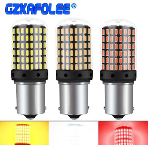 1xSuper Bright 1156/1157 P21W/PY21W 7440/7443 Canbus Car Led 12V Reversing Light Stop Brake Lamp Auto Turn Signal Bulb White Red