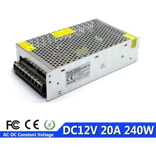 240W 20A 12V Small Volume Single Output Switching power supply Transformers AC110V 220V TO DC SMPS For LED Strip Modules light