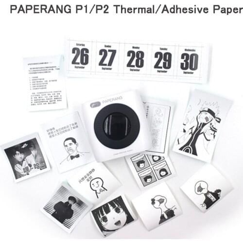 3 Rolls Printable Sticker Paper Direct Thermal Paper with Self-adhesive 57*30mm(2.17*1.18in) for PeriPage Pocket PAPERANG P1/P2