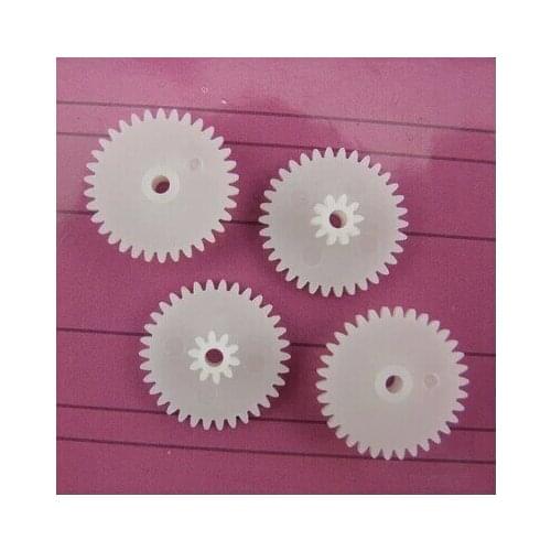 34102B double layer plastic motor gear reducer 0.5 modulus rack drive DIY model toy car accessories aperture 2MM free shipping