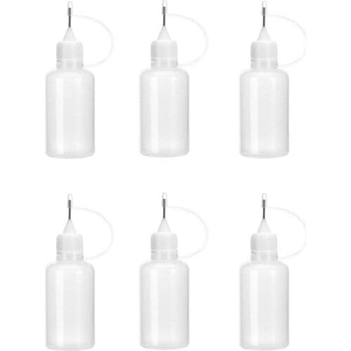 6Pcs 30ml Needle Tip Glue Bottle DIY Paper Art Quilling Tool Craft Parper Precision Bottle Needle Bottle Applicator