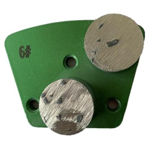 Diamond Trapezoid Grinding Pads 6# Extremely Hard Diamond Grit Super Sharp Diamond Grinding Shoes For Concrete Floor 9PCS