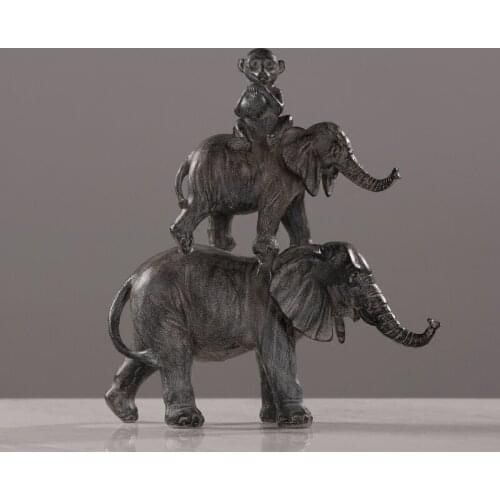 American country monkey elephant play mode Nordic ornaments resin crafts decoration Home Furnishing living room TV cabinet Decor