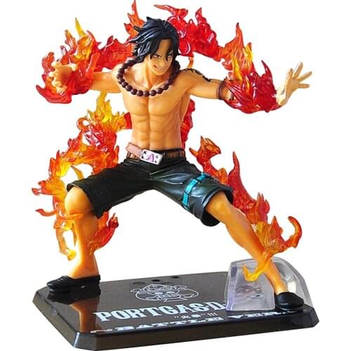 14cm Anime Portgas D Ace Fire Battle Style PVC Action Figure Model Toys Doll Gifts