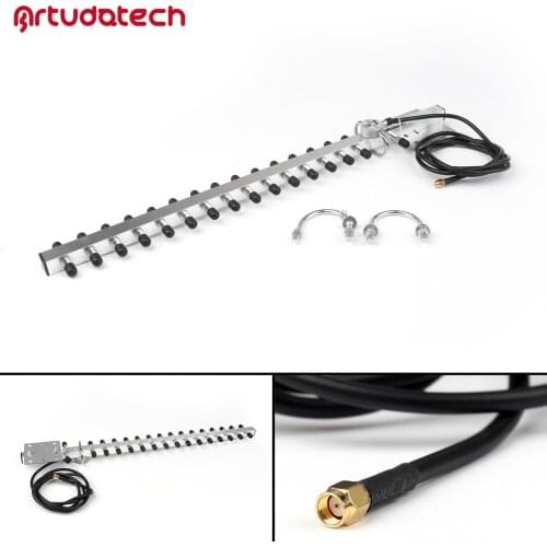 Artudatech RP SMA 2.4GHz Yagi rp-sma 2 4 25dbi Wireless WLAN WiFi Antenna For Modem PCI Card Router