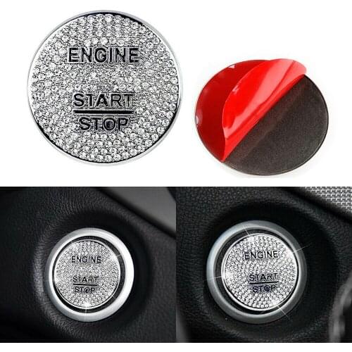 Automobiles Start Switch Button Decorative Cover Car Sticker For Mercedes Benz CLA CLS GLA GLC GLE GLK C E Class W205 W212 W213