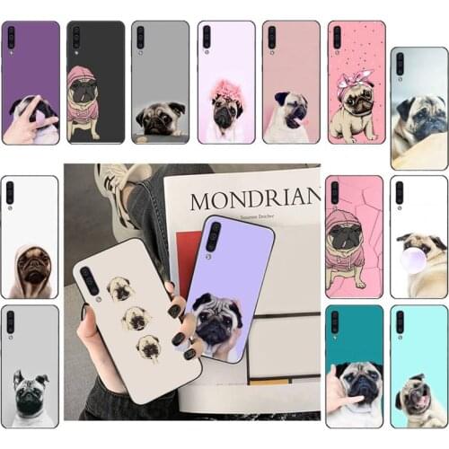 Animal Cute Pug Dog Phone Case For Samsung A71 A72 A41 A21 A31 A50 A70 A51 A02 A52 A32 A11 A12 M31