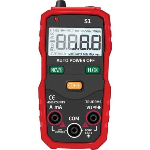 Auto Ranging Digital Multimeter, Non-contact, AC/DC Amp Ohm Voltage Tester Meter with Resistance Continuity Capacitance, Backlit