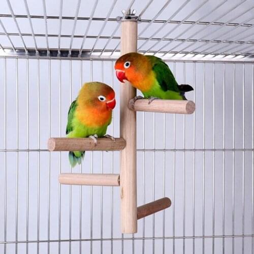 Wood Bird Stand Perch with Screw and Nut Multiple Stands No Paint Chewing Toy for Birds Climbing Toy Cage Accessories