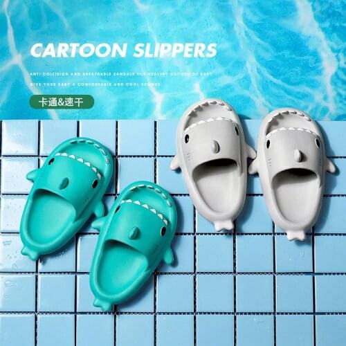 Three dimensional shark EVA sandals for children