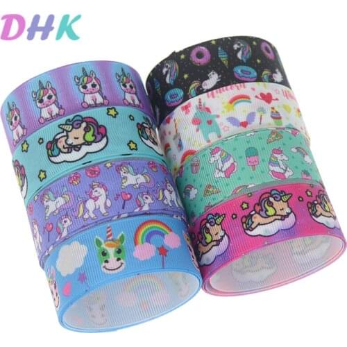 DHK 10yards horse Printed Grosgrain Ribbon Accessory Hairbow Headwear Decoration DIY Wholesale OEM B1855