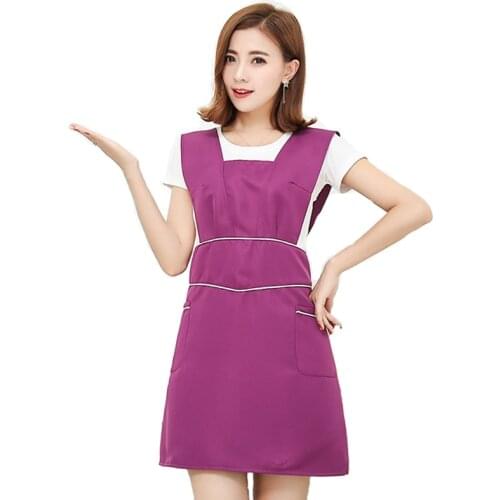 Restaurant Hotel Coffee Waitress Apron Dress Long Woman Lady Household Work Apron Bib For Nails Waiter Kitchen Accessories