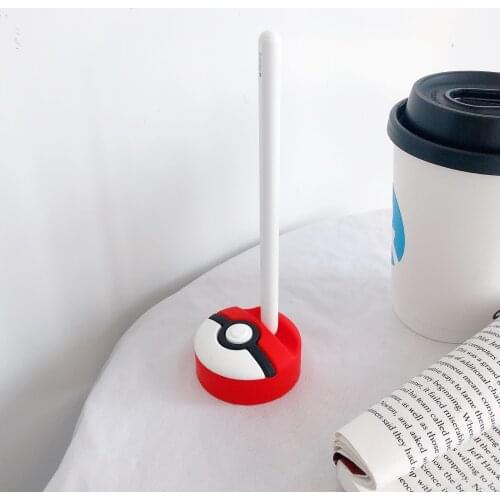Funny cartoon pokeball Silicone Pencil base For Apple Pencil 1 st 2 nd Generation Touch Pen Stylus base capacitive accessories