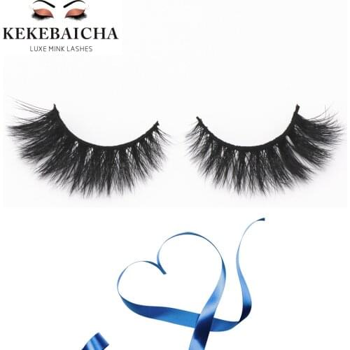 KEKEBAICHA Lash Thick Long False Eyelash 3D Mink Lashes Wispy Fluffy Dramatic Volume Fake Lashes Handmade Eyelashes Makeup Lash