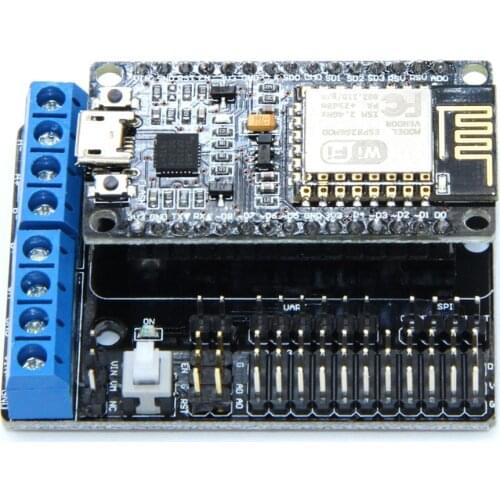 Development Kit For NodeMCU + Motor Shield esp wifi esp8266 esp-12e esp 12e kit diy rc toy remote control Lua IoT smart car