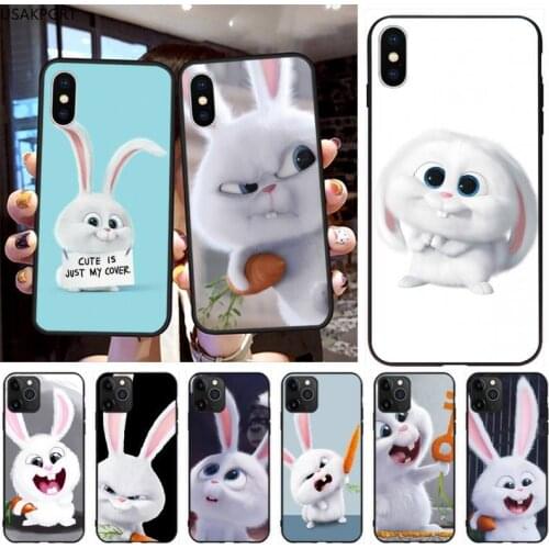 USAKPGRT rabbit cute cartoon animal Soft Phone Case Cover for iphone 12 pro max 11 pro XS MAX 8 7 6 6S Plus X 5S SE 2020 XR case