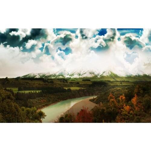 Full Round drill 5D DIY Diamond embroidery Landscape Mountain Lake Diamond Painting Cross Stitch Rhinestone Mosaic decoration